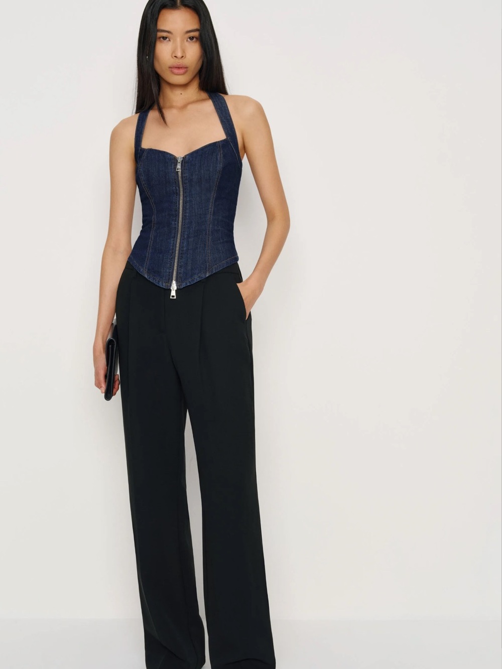 Reformation Kessie Denim Top - Picture 2 of 6
